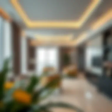 Interior Spaces of Al Ferdous Building Luxurious interior of an apartment in the Al Ferdous Building highlighting spacious design