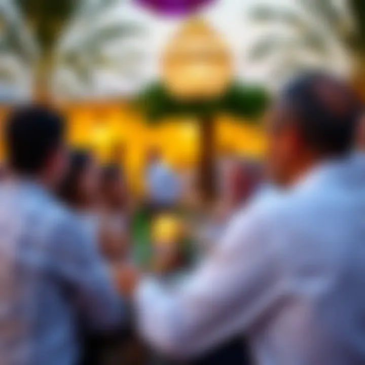 Community gathering event in الينابيع دبي emphasizing lifestyle offerings