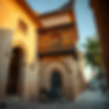 Traditional architecture in Bur Dubai, emphasizing historical significance