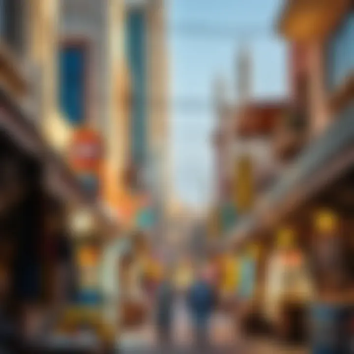 Vibrant souks in Bur Dubai offering a mix of modern and traditional shopping
