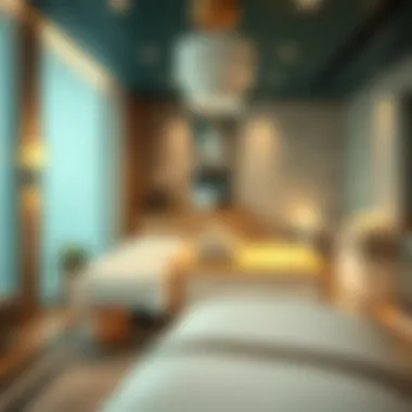 Serene spa environment with calming decor