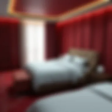 Interior design of a bed cinema