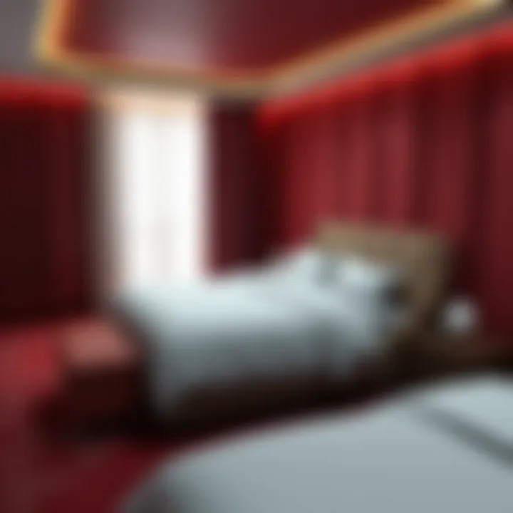 Interior design of a bed cinema