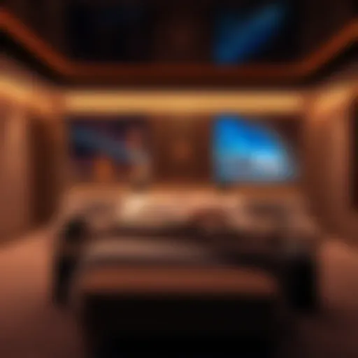 Luxurious Cinema Bed Experience Luxurious cinema bed setup