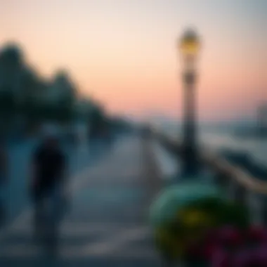 Evening ambiance along the Corniche promenade