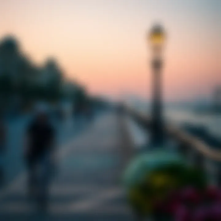Evening ambiance along the Corniche promenade