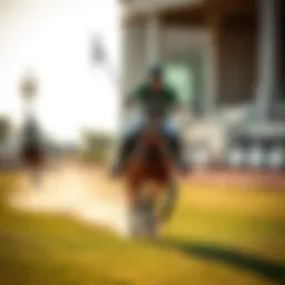 Elegant polo match in progress at the Dubai Polo and Equestrian Club