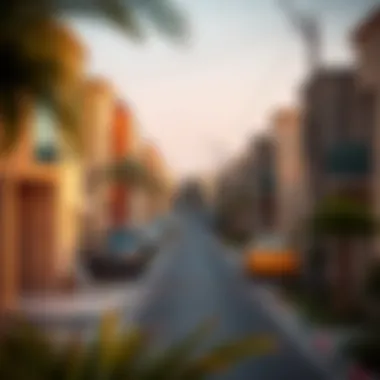 Vibrant Neighborhoods in Dubai A vibrant neighborhood in Dubai with one-bedroom homes