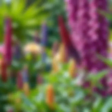 Diverse Flora of Sheikh Mohammed bin Rashid Gardens Close-up of vibrant flora reflecting the ecological diversity within the gardens.