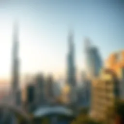 A skyline view of Dubai showcasing modern architecture and economic growth