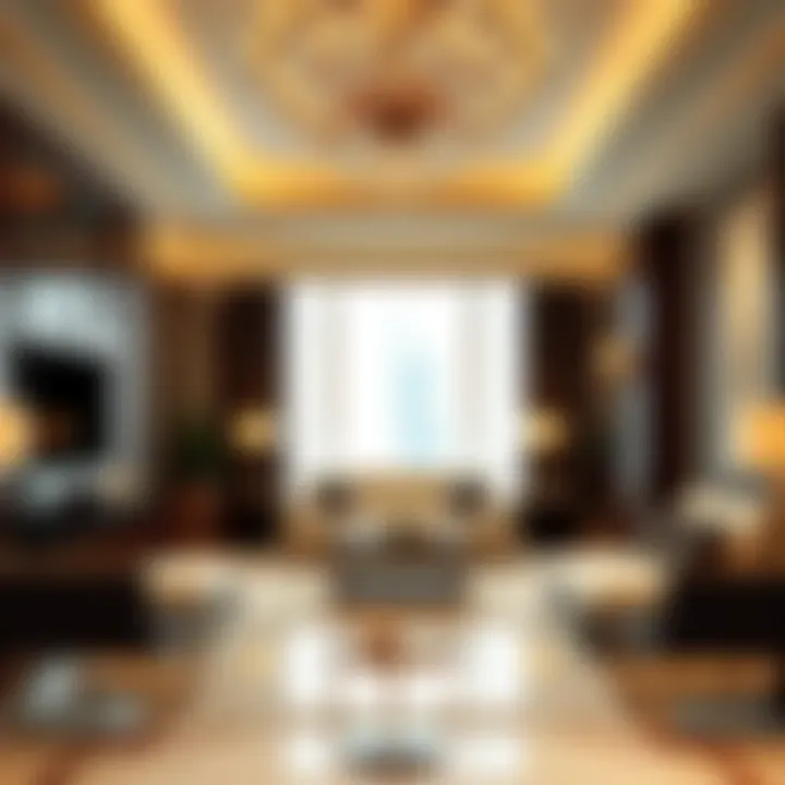 Elegant suite interior reflecting Arabian aesthetics