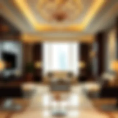 Sophisticated Suite Interiors Elegant suite interior reflecting Arabian aesthetics