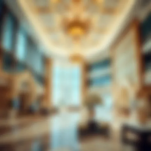 Luxurious lobby of Burj Al Arab showcasing intricate design