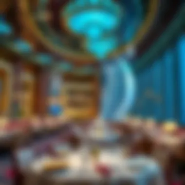 Opulent Dining Experience at Burj Al Arab Mesmerizing restaurant interior with opulent decor