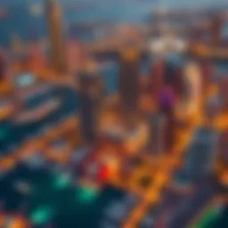 Stunning aerial view of Dubai Marina showcasing its skyline