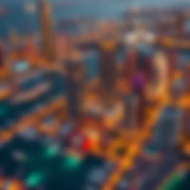 Stunning aerial view of Dubai Marina showcasing its skyline