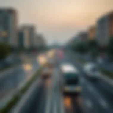 Transportation routes connecting Villanova to other key areas of Dubai, emphasizing accessibility