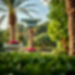 Scenic view of a lush park in Dubai showcasing greenery and community space