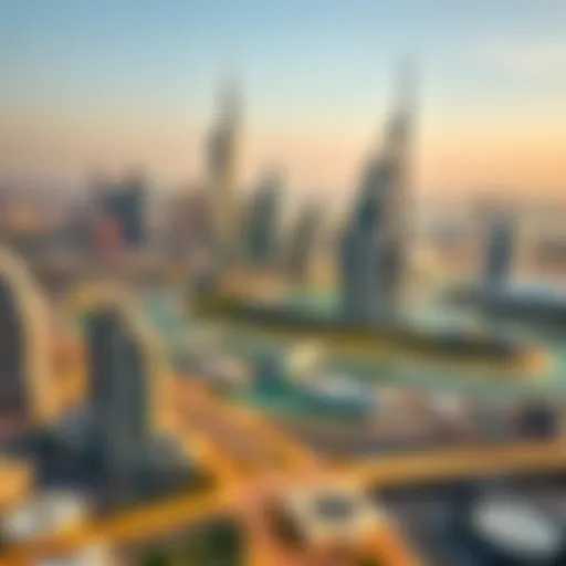 A panoramic view of Dubai's skyline showcasing luxury real estate.