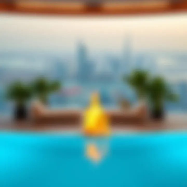 Breathtaking view from a luxury villa overlooking Dubai's skyline