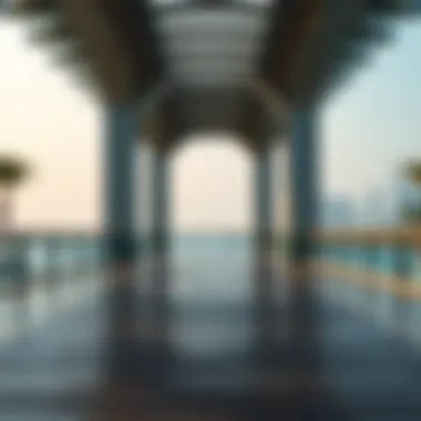 Architectural design elements of the Palm Jumeirah Boardwalk