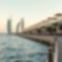 Stunning waterfront view of the Palm Jumeirah Boardwalk