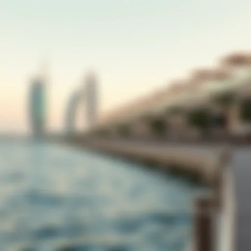 Stunning waterfront view of the Palm Jumeirah Boardwalk