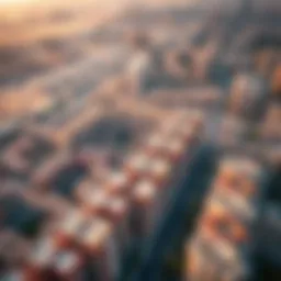 Aerial view of the partition near Mall of Emirates showcasing urban development