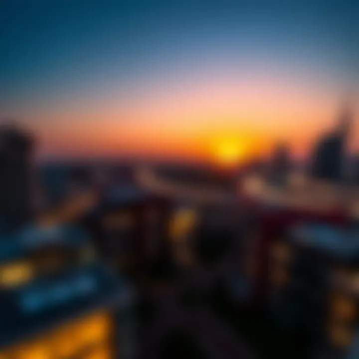 Sunset Over the Strategic Location Panoramic sunset view highlighting the partition's strategic location