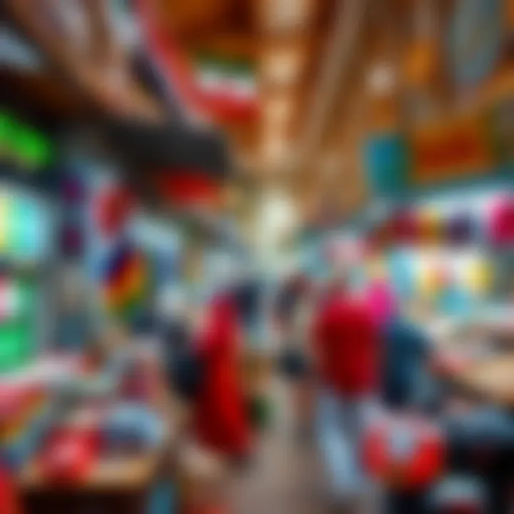 Cultural Influences in Dubai's Retail A bustling market scene reflecting the cultural diversity of Dubai