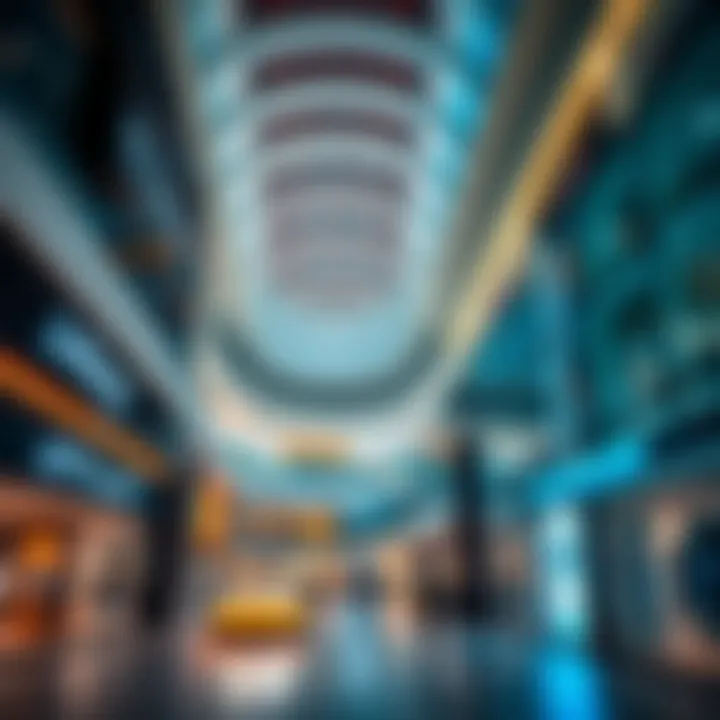 Architectural Marvels of Dubai's Shopping Outlets Modern architectural design of a retail center in Dubai