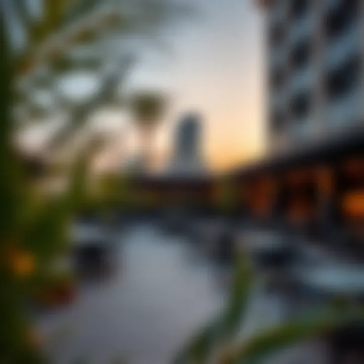 Outdoor communal area at Rove Hotel