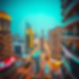 Aerial view of the vibrant جي بي ار لوكيشن in Dubai