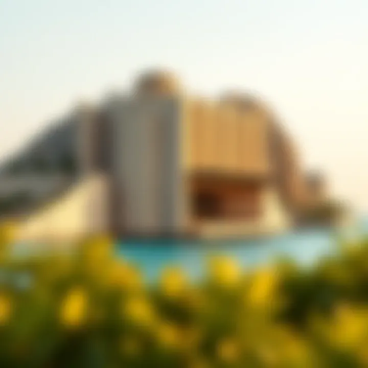 Landscape view of the unique features of different islands within the World Islands development.