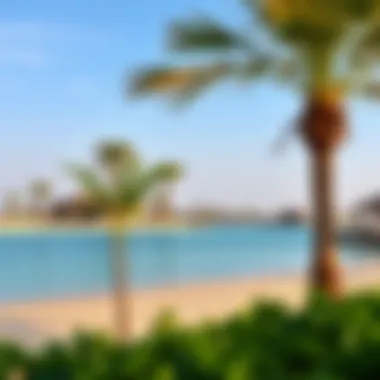 Serene beach scene on a World Island, perfect for relaxation and leisure activities.