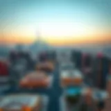 Bird's eye view of Dubai's skyline showcasing real estate properties