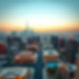 Bird's eye view of Dubai's skyline showcasing real estate properties