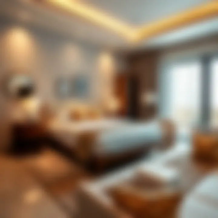 Detailed amenities in a villa room highlighting comfort features