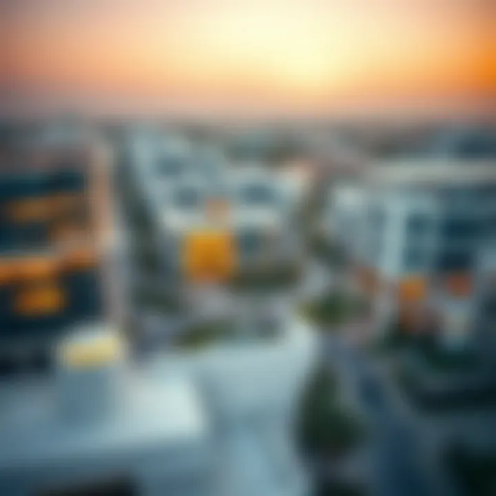 Aerial view of Wasl Zabeel showcasing modern architecture