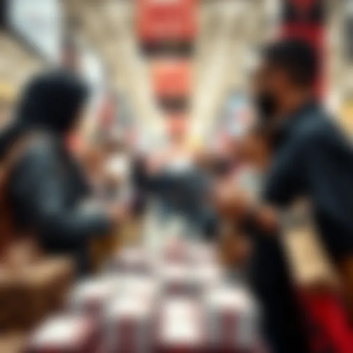 Shoppers engaging with exclusive deals