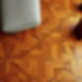 Elegant wood parquet flooring pattern showcasing intricate design