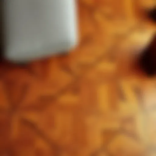 Elegant wood parquet flooring pattern showcasing intricate design