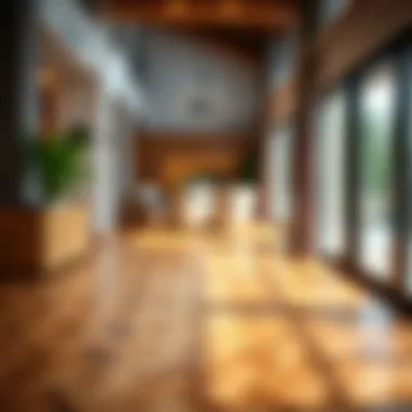 Ambiance Enriched by Wood Parquet Flooring Stylish interior with wood parquet flooring enhancing ambiance