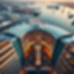 Aerial view of Marina Mall showcasing its architectural design