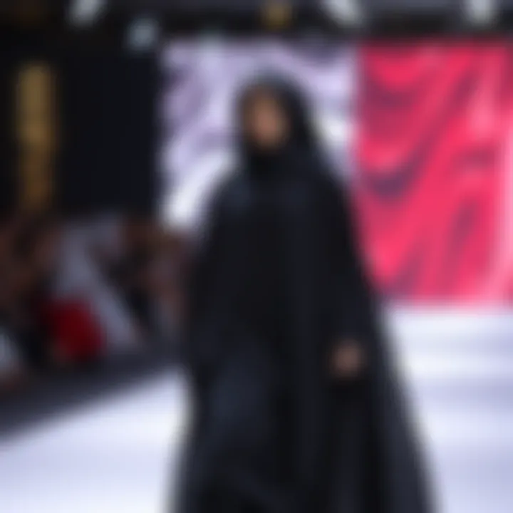 Fashionable abaya showcased at a Dubai runway