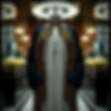 Intricate design of a modern abaya on display