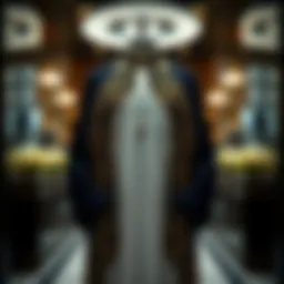 Intricate design of a modern abaya on display