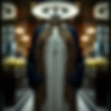 Intricate design of a modern abaya on display