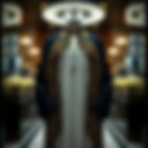 Intricate design of a modern abaya on display