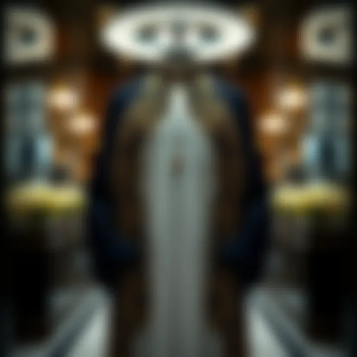 Intricate design of a modern abaya on display